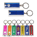 Slim Rectangular Flashlight with Swivel Key Chain (Translucent Blue)